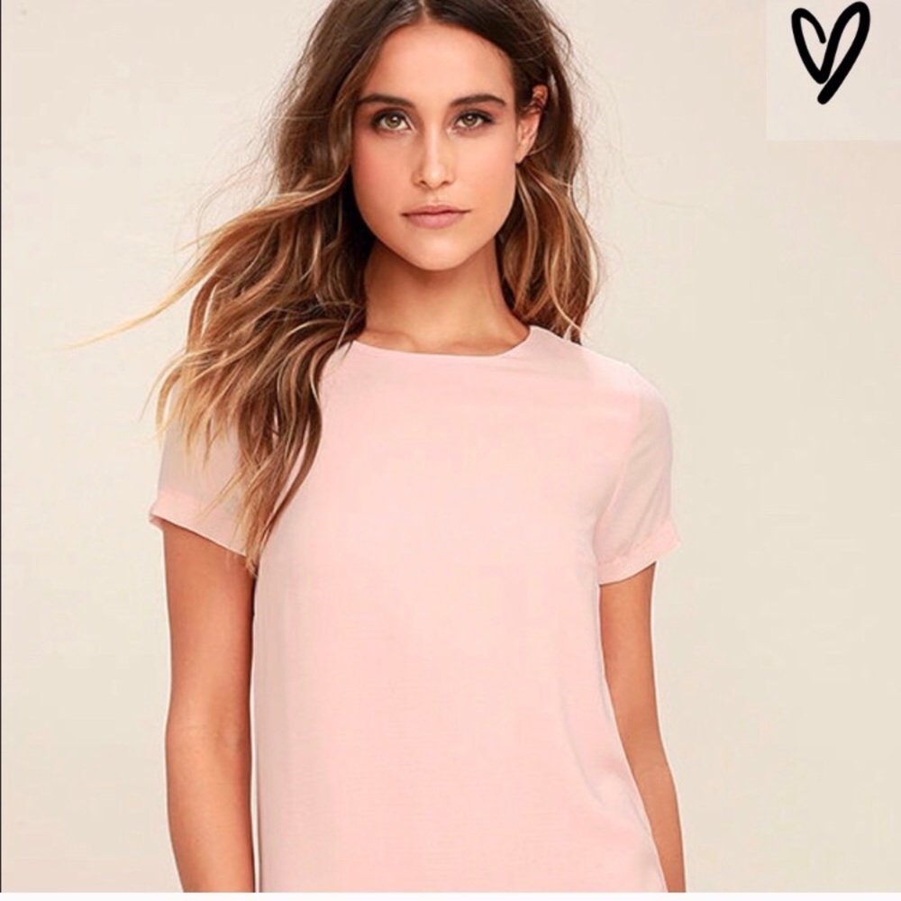 Lulus light pink shift dress
